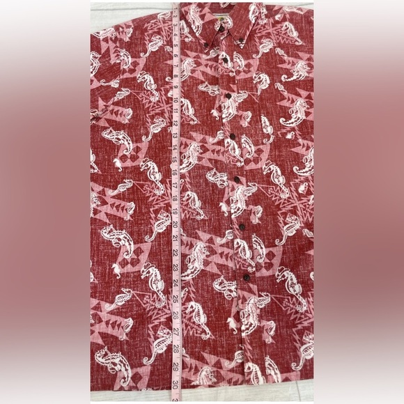 pendleton REYN SPOONER coastal cowboy seahorse button-down shirt men M surf Red - Picture 11 of 16